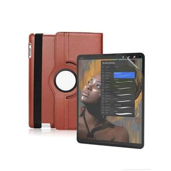 아이패드 281IFQ35 7세대 회전 케이스+종이질감 필름 1매