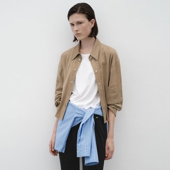 [신세계백화점]NOVA SEMI CROP SUEDE SHIRT (BL-4351)