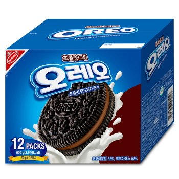 오레오 초콜릿크림 샌드위치 쿠키 600g