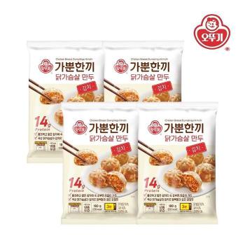 [오뚜기] 가뿐한끼 닭가슴살 만두 김치 180g x 4개 (S50785117)