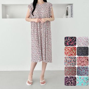 여성 GNGW3592 여름 냉주름 러블리 어깨 프릴 시원한 촤르르 나시원피스 10컬러