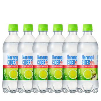 나랑드 사이다 그린애플 500ml X 6PET 제로 과즙 음료수 (S14375064)