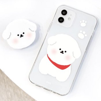 [모양톡+젤리케이스 비숑이숑]아이폰14 프로 맥스 갤럭시s22 a52s a3