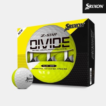 2025 스릭슨 Z스타9 디바이드 반반 골프볼[남여공용][화이트옐로우][3피스 12알]