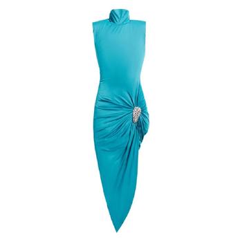 25 FW AREA 크리스털 장식 드레이프 미디 드레스 PF25AWDR0179FA01 TP440607122