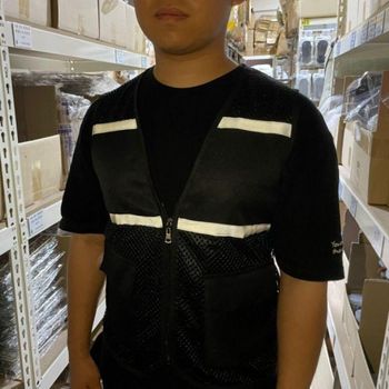 작업용 반사 조끼 여름 망사 블랙 안전 작업복 야외 활동용