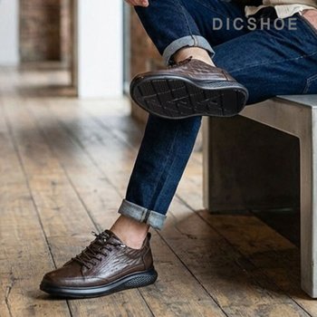 딕슈 남성 소가죽 엠보싱 스토퍼 스니커즈 3cm SKMS414