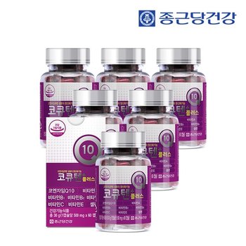 코큐텐 플러스 500mg X 60캡슐 6병(12개월분) / 항산화 코엔자임