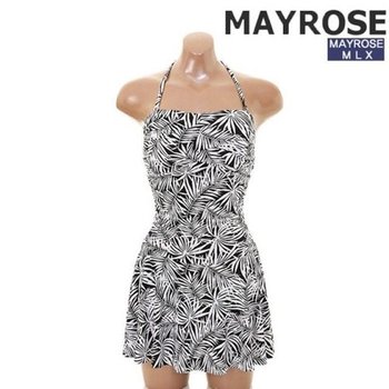 MLX 여름무드 여성 야자수패턴 A라인 원피스수영복_DM_462