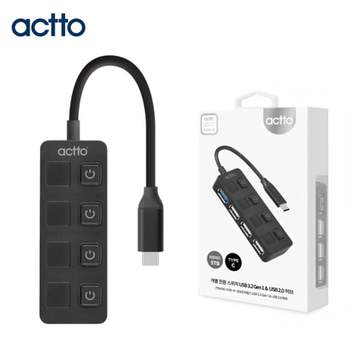 블랙 QK31OE73 C타입 온오프 Gen1 USB3.2 HUB-41 허브 USB2.0