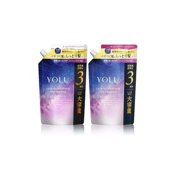 [해외] 【신모델】 YOLU 요르 샴푸 트리트먼트 세트 리필 대용량 캠 나이트리 페어