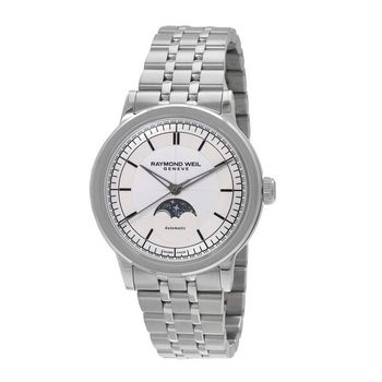 [해외] 레이몬드 웨일 Millesime 오토매틱 문페이즈 실버 다이얼 시계 2945-ST-65001