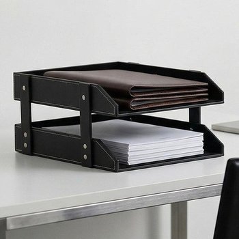[룽스_66]결재 문서보관 책상정리 데스크테리어 2단 A4 (50572892)