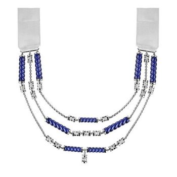 [해외] Baccarat 우먼 Sterling 실버 미드나잇 블루 and 미스트 그레이 crystals. This beautiful 3 Str