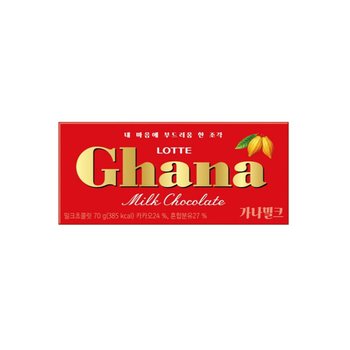 롯데 가나 밀크 초콜릿 70g x 12개