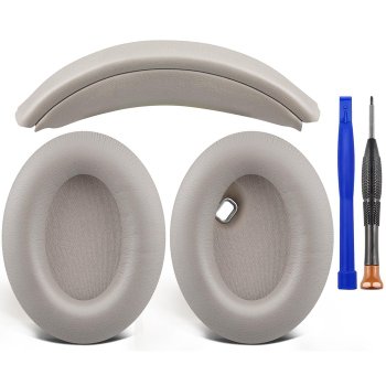 [해외] SOULWIT 이어패드 + 헤드밴드 세트 Sony WH-1000XM4 오버이어 헤드셋 교체 키트 실버