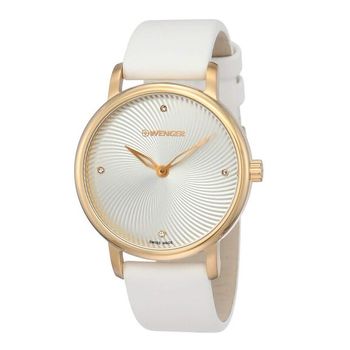 [해외] Wenger 웬저 어반 도니시마 쿼츠 화이트 다이얼 여성용 시계 7455506