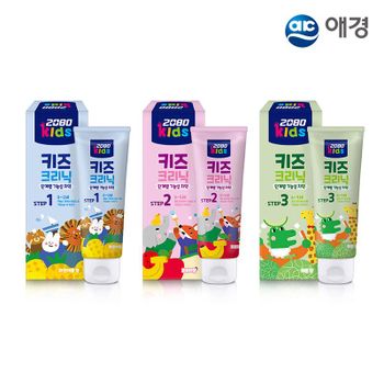 2080 키즈크리닉 치약 80g X 6개입 (파인애플/프루티/메론향 택1)..