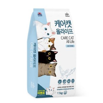 사조 케어캣 올라이프 전연령 대용량 길냥이사료 고양이사료 15kg