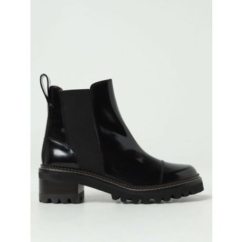 [해외] 여성 플랫 앵클 부츠 See 바이 Chloeacute Mallory 인 브러쉬드 레더 SB3308