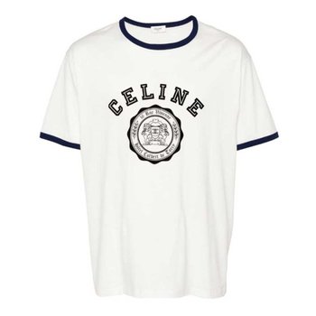 셀린느 반팔 블루종 루즈핏 티셔츠 오프화이트 RX00F507Z CAS4