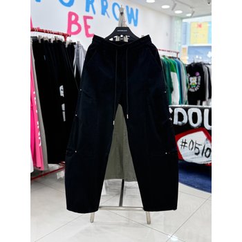 [더블제이디] 코튼절개포인트팬츠,남여공용, 블랙JHZZ80106