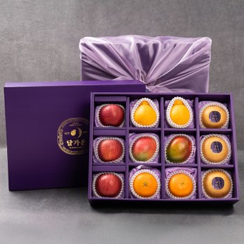 [SSG상품권증정이벤트][바로배송/고급보자기무료포장][달가온 프리미엄 2호] 과일선물세트(배3/사과3/애플망고2/한라봉2/레드향2)