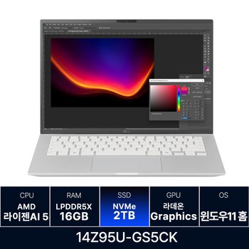LG전자 LG그램 14Z95U-GS5CK 16GB 2TB 교체
