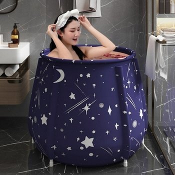 이동형 1인용 항아리 접이식욕조   반신욕조 미니욕조 간이욕조 반신욕욕조 반신욕기 홈사우나