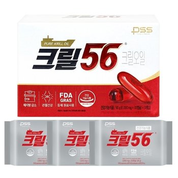 펄세스 크릴오일 크릴56 1000mgX30캡슐X3팩_22737257