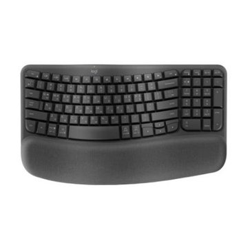 로지텍)인체공학 무선 블루투스 키보드(WAVE KEYS 블랙 Logitech)