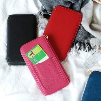 F8013 DH64SE32 천연소가죽 여성 장지갑 통장지갑 핸드폰파우치