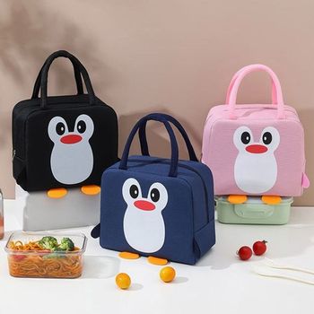 캐릭터 펭귄 도시락가방 보온보냉 소풍 캠핑 맘카페