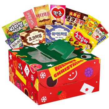 스낵24 메리 크리스마스 스위트 케이크 상자 과자선물세트