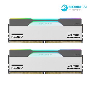 [서린공식] 에센코어 클레브 DDR5-7200 CL34 CRAS V RGB ROG 패키지 서린 (32GB(16Gx2))