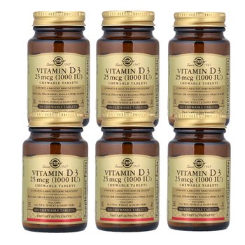 [해외] 솔가 비타민 D3 25mcg (1000IU) 딸기 바나나 맛 100츄어블 X 6통