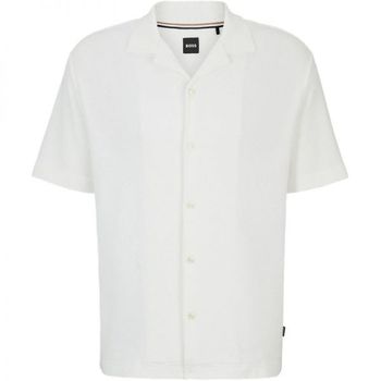 휴고보스 파월 정규 핏 반소매 셔츠 흰색 153788831