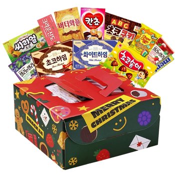 스낵24 메리 크리스마스 스위트 케이크 상자 과자선물세트