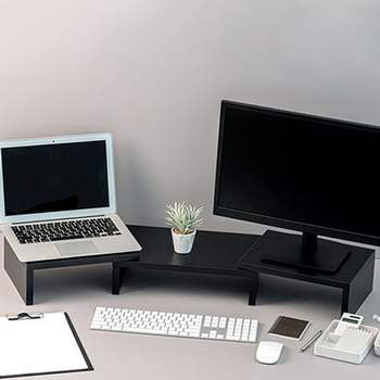 책상정리 공간활용 듀얼 모니터받침대 블랙컬러 모니터암 듀얼모니터암 모니터거치대