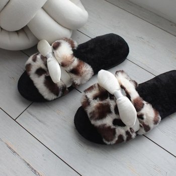 [태광마텍스]호피무늬 퍼 슬리퍼 2color / 2size_(1269103)