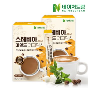 네이처드림 제로슈가 스테비아 마일드 커피믹스 9.5g x 30포 2박스