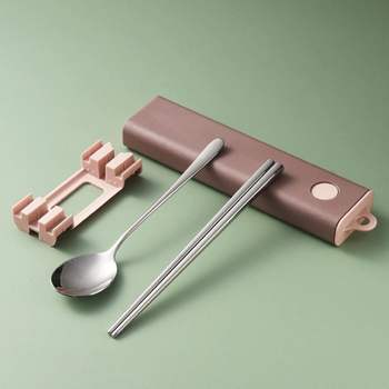 식도락 캠핑 수저세트 여행 휴대용 숟가락 젓가락통