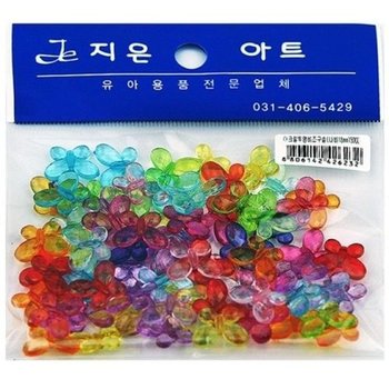 [VC75551R]만들기재료 아크릴투명비즈(나비17mm)