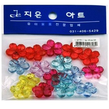 [VC75551P]레이스류 아크릴투명비즈(매화24mm)