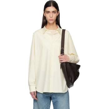 26 SS ssstein 옐로우 수빈 코튼 오버사이즈 레귤러 칼라 셔츠 261996F10900