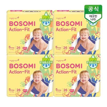 보솜이 액션핏 팬티 기저귀 공용 특대형 26개입 x 4팩_P378685782
