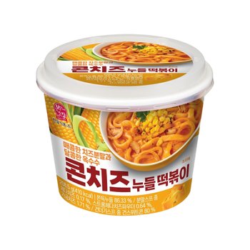 본고장 콘치즈 누들떡볶이 즉석용기컵 208.5g x 7개