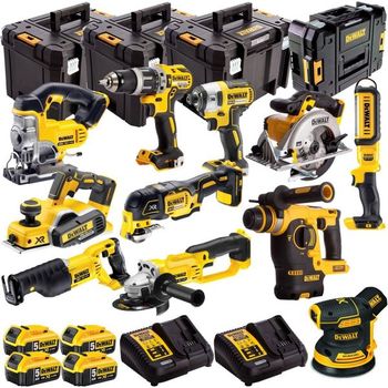 [해외] 영국 디월트 공구박스 DEWALT 18V 11 Piece Power Tool Kit DCD796 DCF887 DCH253 DCG412 DCS380