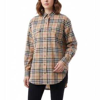 버버리 Vintage Check Stretch Cotton Oversized Shirt 8022285 빈티지 체크 스트