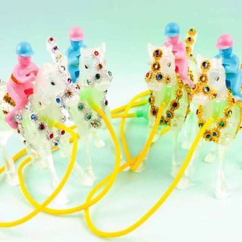 승마장난감 말펌프 경주마 황금 은장식